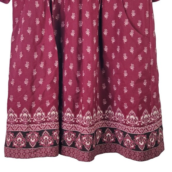 Garnet Hill Bohemian Pocket Midi, Pocket Silky Lined Dress, RARE Print, HTF - Picture 5 of 10